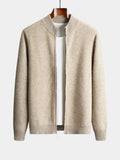 Gebreide Kasjmier Cardigan met Ritssluiting voor Heren