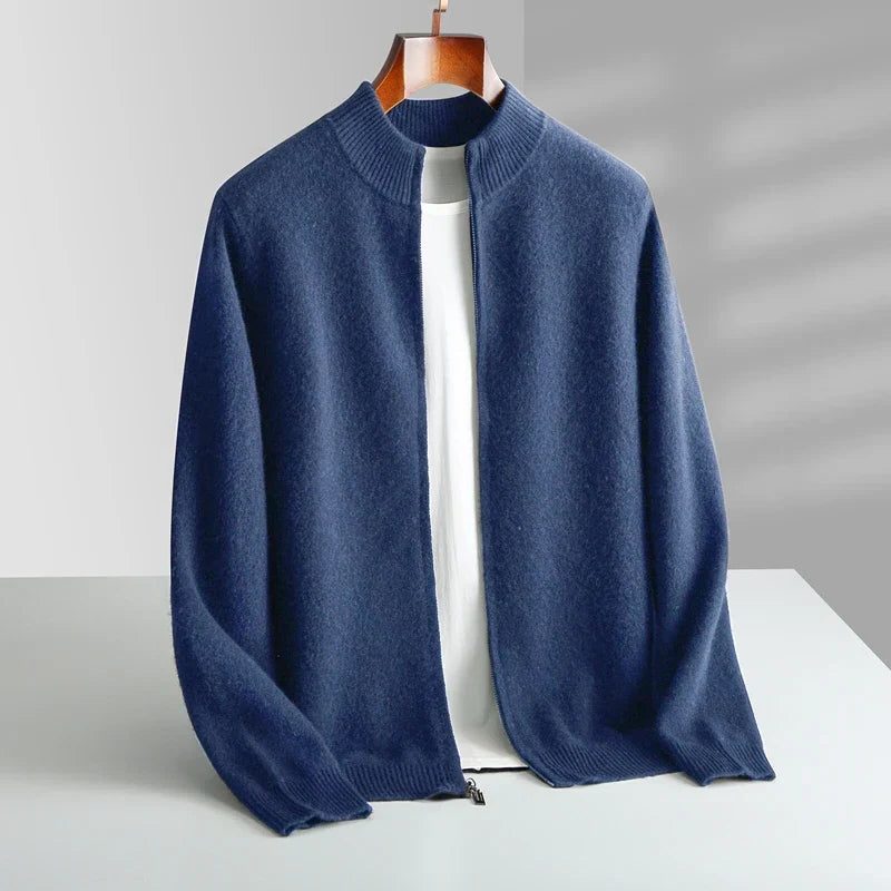 Gebreide Kasjmier Cardigan met Ritssluiting voor Heren - View 4