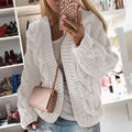 Gebreide Oversized Cardigan voor Dames - Wit