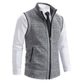 Gebreide Ritssluiting Vest voor Heren - Grijs