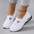 Gebreide Slip-On Sneakers met Open Teen voor Dames - Wit