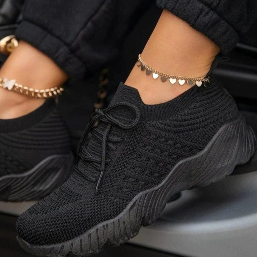 Gebreide Sneakers met Veters voor Dames
