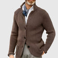 Gebreide Trui Cardigan met Knoopsluiting voor Heren - Bruin