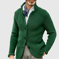 Gebreide Trui Cardigan met Knoopsluiting voor Heren - Smaragd