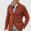 Gebreide Trui Cardigan met Knoopsluiting voor Heren - Corrosierood