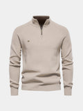 Gebreide Trui met Lange Mouwen en Half-Zip voor Heren
