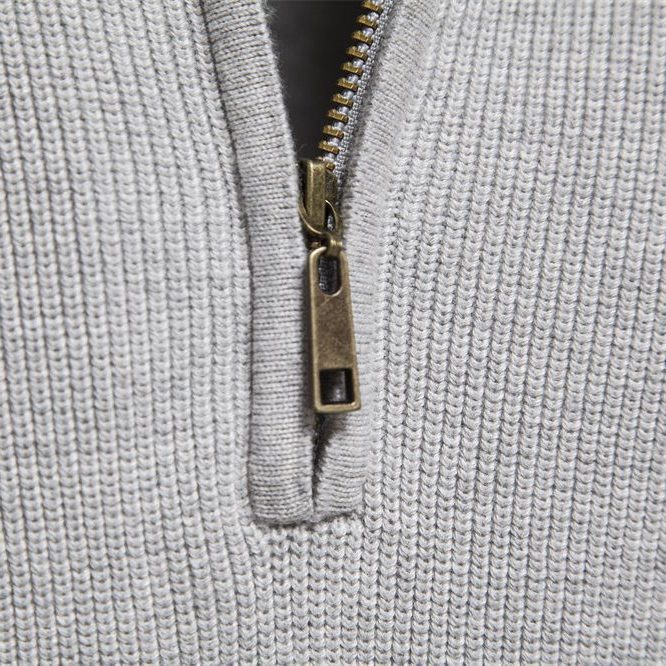 Gebreide Trui met Lange Mouwen en Half-Zip voor Heren - View 8