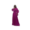 Geplooid Maxi Jurk met Lange Mouwen voor Dames - View 4