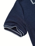 Geribde Poloshirt met Korte Mouwen voor Heren - View 6