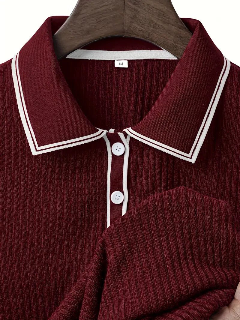 Geribde Poloshirt met Korte Mouwen voor Heren - View 8