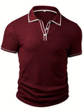 Geribde Poloshirt met Korte Mouwen voor Heren - View 9