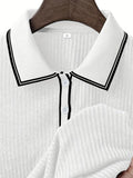 Geribde Poloshirt met Korte Mouwen voor Heren - View 15