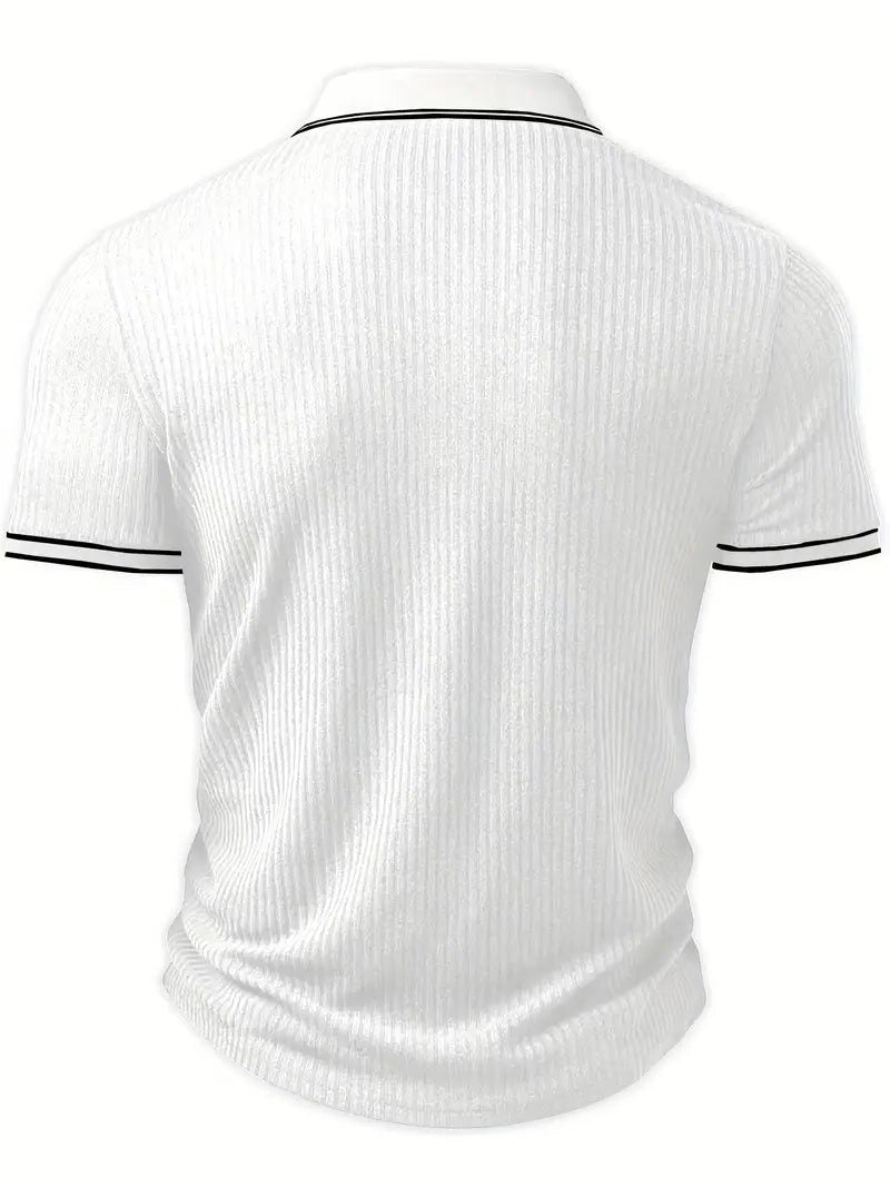 Geribde Poloshirt met Korte Mouwen voor Heren - View 17