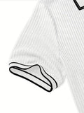 Geribde Poloshirt met Korte Mouwen voor Heren - View 18