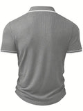 Geribde Poloshirt met Korte Mouwen voor Heren - View 23