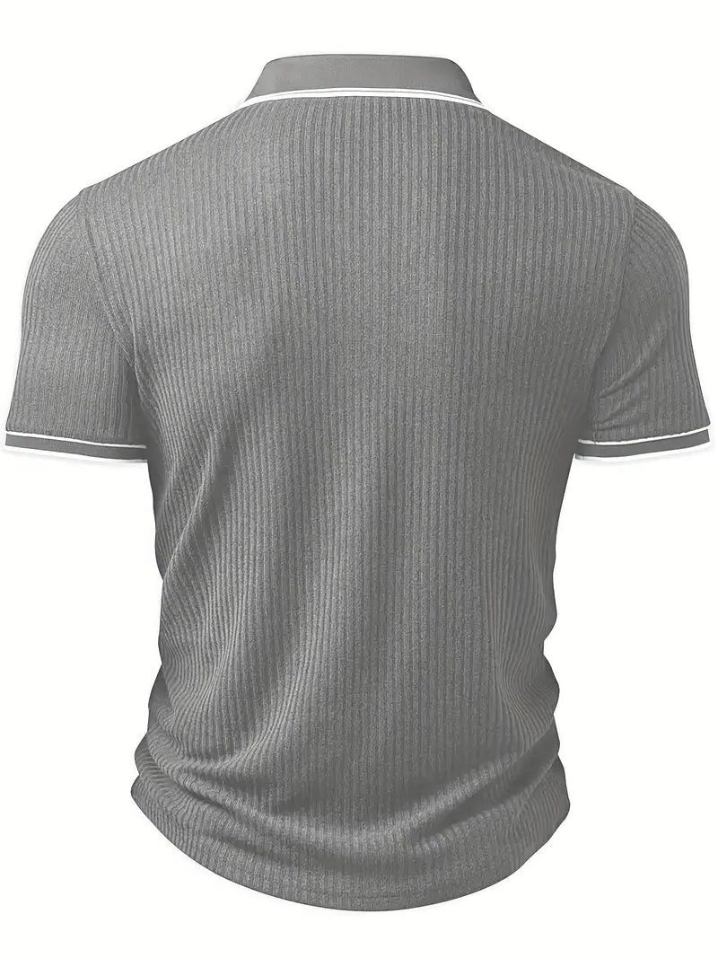Geribde Poloshirt met Korte Mouwen voor Heren - View 23