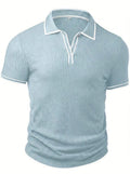 Geribde Poloshirt met Korte Mouwen voor Heren - View 27