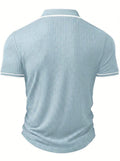 Geribde Poloshirt met Korte Mouwen voor Heren - View 28