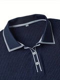 Geribde Poloshirt met Korte Mouwen voor Heren - View 4