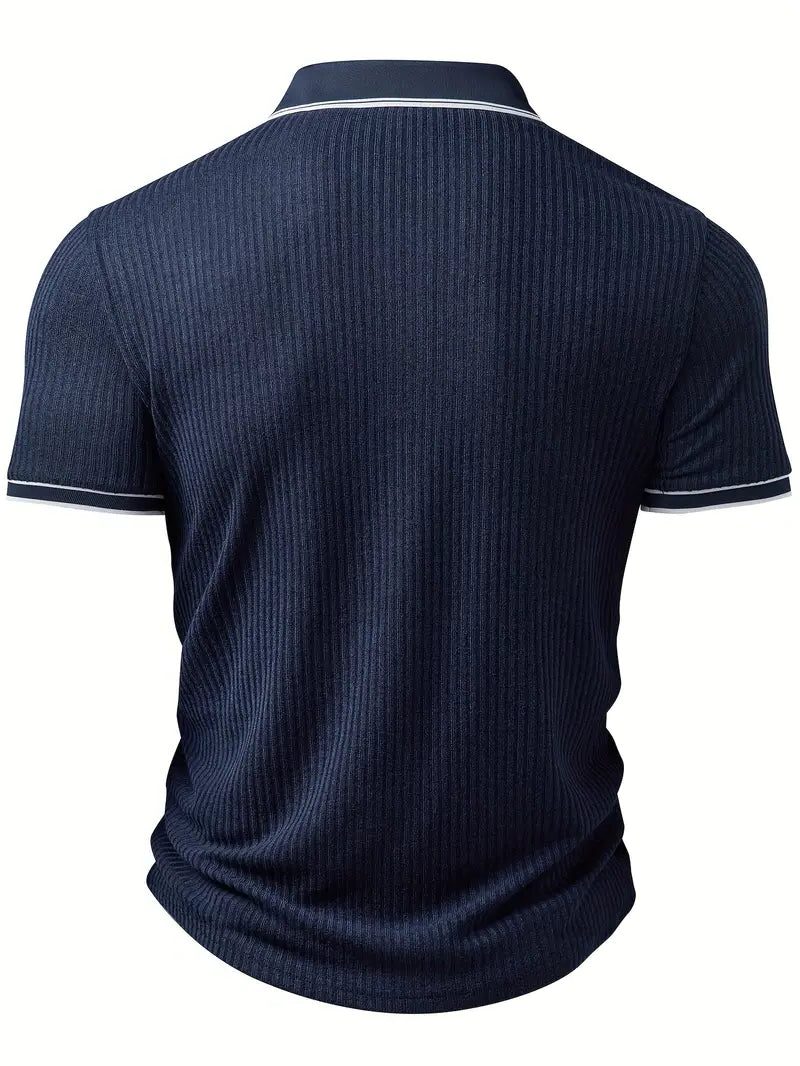 Geribde Poloshirt met Korte Mouwen voor Heren - View 5