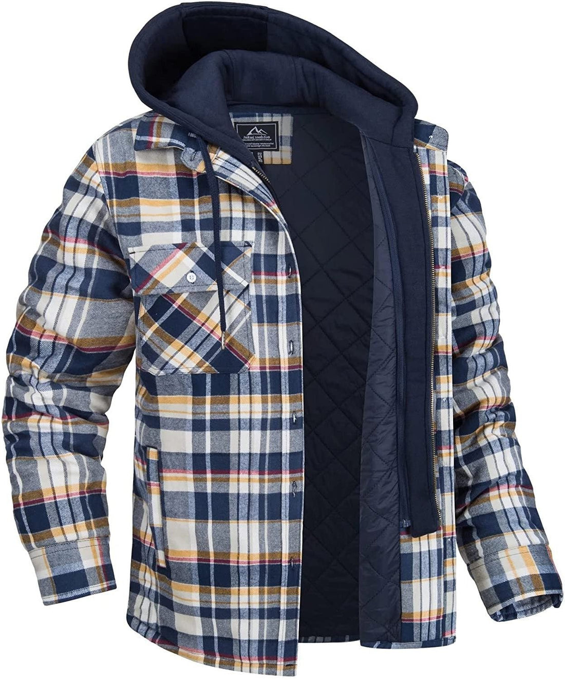 Geruit Overshirt met Capuchon voor Heren