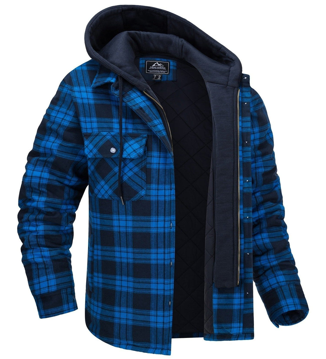 Geruit Overshirt met Capuchon voor Heren