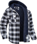 Geruit Overshirt met Capuchon voor Heren - Zwart/Wit