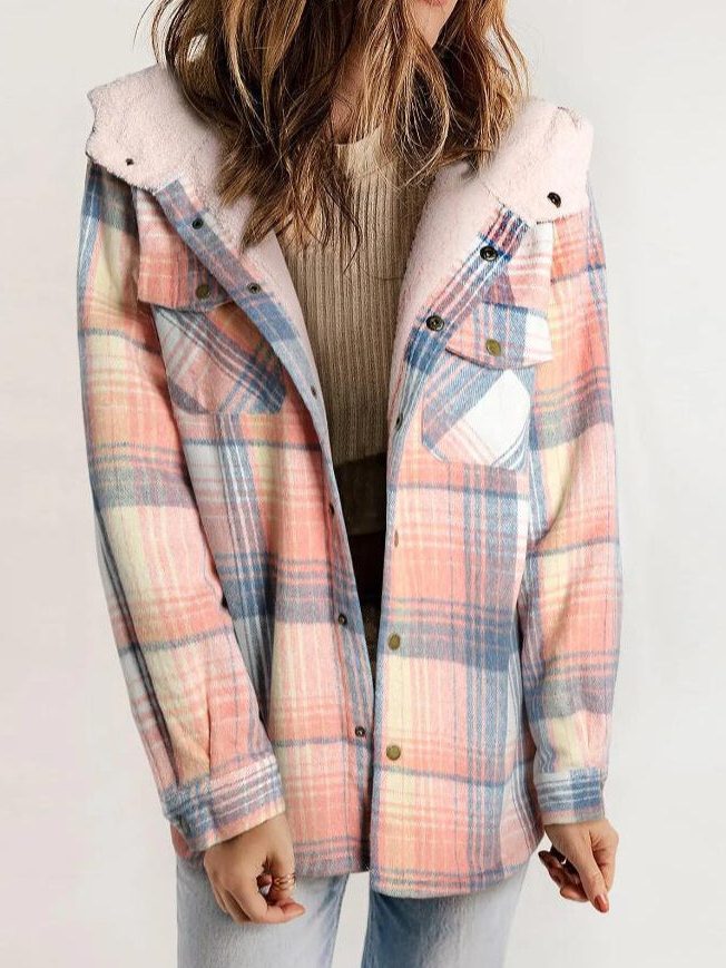 Geruite Overshirt met Capuchon voor Dames