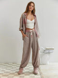 Geruite Pyjamaset met Lange Mouwen voor Dames - View 8