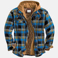 Geruite Tussenjas met Capuchon voor Heren - Blue/Khaki