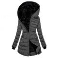 Gestepte Lange Winterjas met Fleecevoering voor Dames