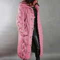 Kabelgebreide Lange Cardigan met Capuchon voor Dames