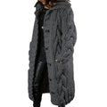 Kabelgebreide Lange Cardigan met Capuchon voor Dames