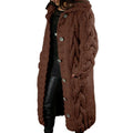 Kabelgebreide Lange Cardigan met Capuchon voor Dames
