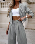Gestreept Cropped Broekpak voor Dames - View 3