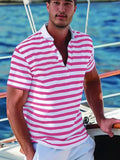 Gestreept Poloshirt met Opstaande Kraag voor Heren - View 6