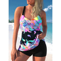 Gestreept Tankini Set voor Dames - Zwart 2