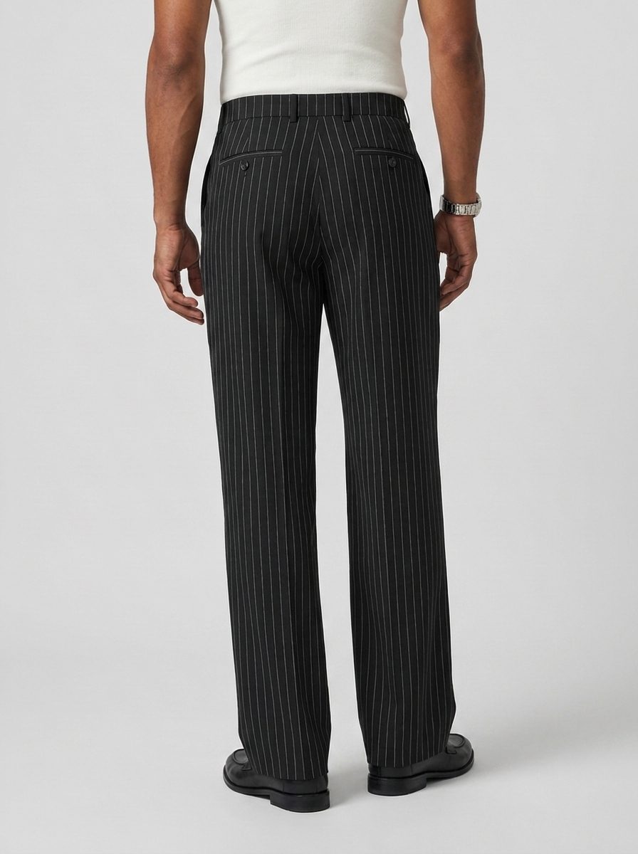 Gestreepte Wijde Pijp Pantalon voor Heren - View 2