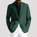 Gestructureerde Getailleerde Blazer voor Heren - Groen