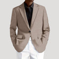 Gestructureerde Getailleerde Blazer voor Heren - Beige
