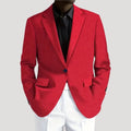 Gestructureerde Getailleerde Blazer voor Heren - Rood