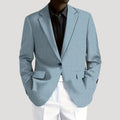 Gestructureerde Getailleerde Blazer voor Heren - Lichtblauw