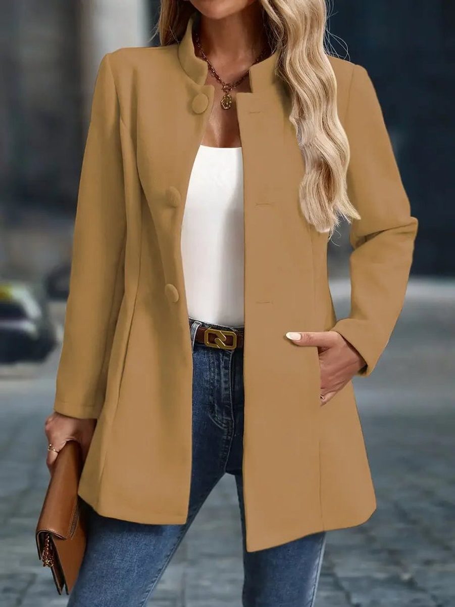 Getailleerde Blazer met Opstaande Kraag voor Dames