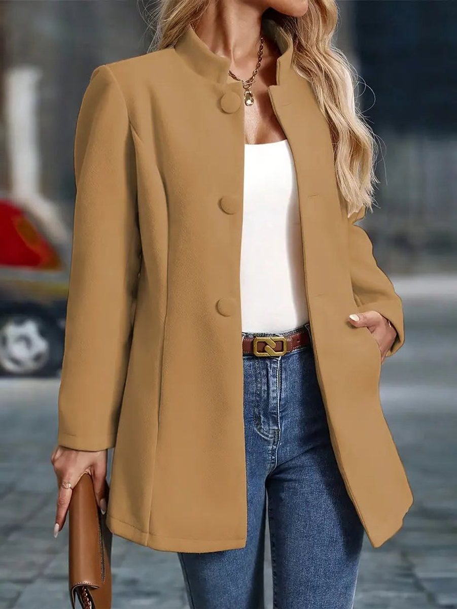 Getailleerde Blazer met Opstaande Kraag voor Dames - View 5