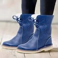 Gevoerde Laarzen met Veters voor Dames - Blauw