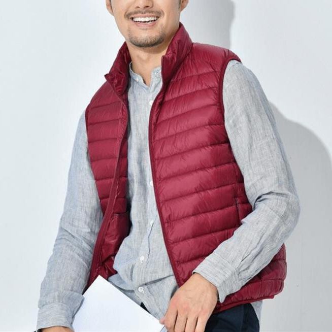 Gewatteerd Vest met Ritssluiting voor Heren