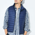 Gewatteerd Vest met Ritssluiting voor Heren - Blauw