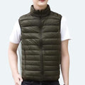 Gewatteerd Vest met Ritssluiting voor Heren - Groen