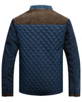 Gewatteerde Hybride Jas met Denim Mouwen voor Heren - View 4