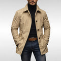 Gewatteerde Jas met Knoopsluiting voor Heren - Beige